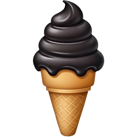 Black ice cream emoji