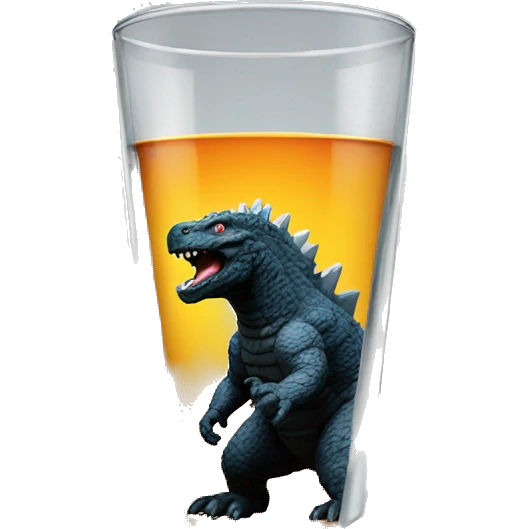 Godzilla glass emoji