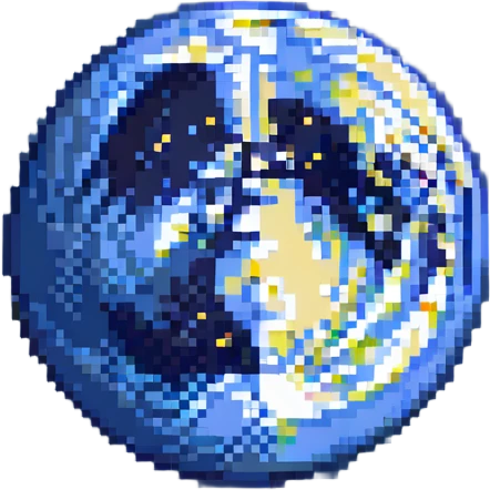 pixel art full moon, retro style, warm muted colors, subtle grain, nostalgic aesthetic emoji