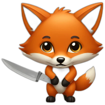 fox with knife emoji