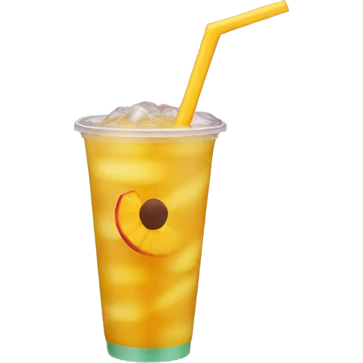 Dunkin donuts mango pineapple drink refresher with straw emoji