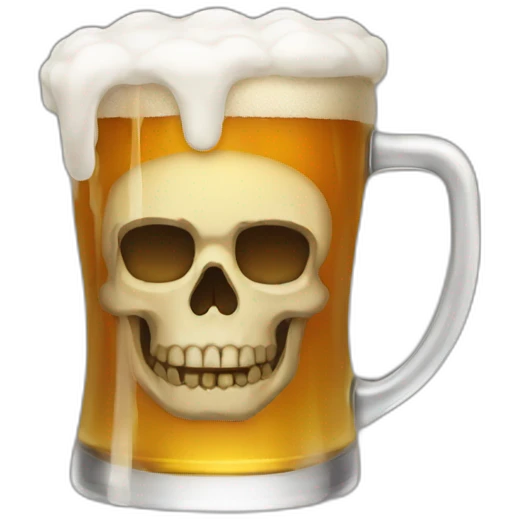 beer skull emoji