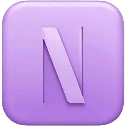 Netflix aesthetic "N" logo in pastel purple emoji