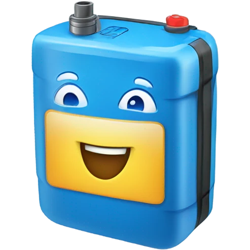 Happy BLUE battery  emoji