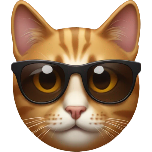Cat with sunglasses emoji
