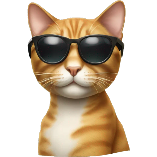 Cat with sunglasses emoji