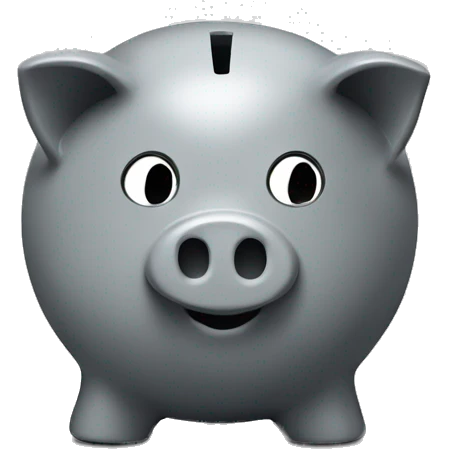 grey piggy bank emoji