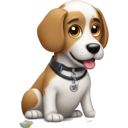 dog with computer emoji