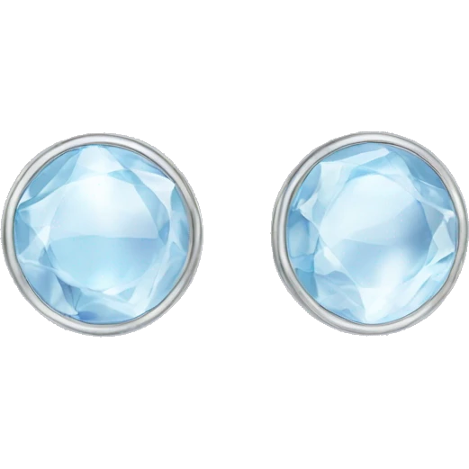 Ice shining round earing emoji