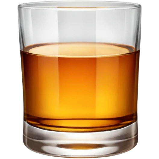 glass with whisky, white background, 16x16px emoji