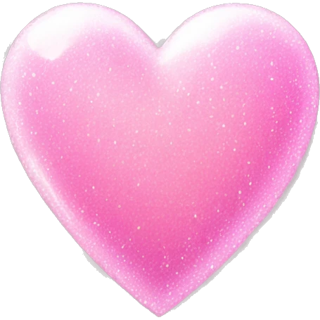 Pink heart with white sparkles emoji