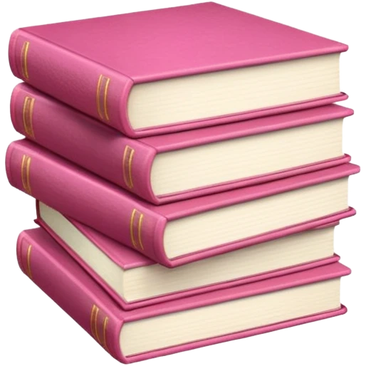 Rózsaszín könyvek emoji