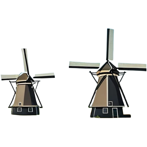 cinematic-realistic-kinderdijk-windmills-landmark-emoji,-showcasing-traditional-dutch-windmills-aligned-along-a-tranquil-canal,-with-lush-green-fields in a picture frame emoji