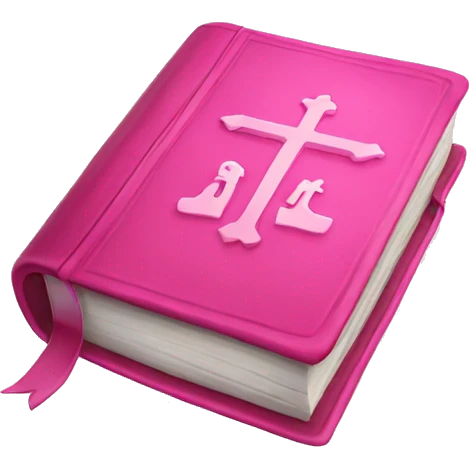 pink bible emoji