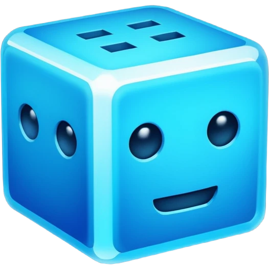 Geometry dash shaped cube emoji