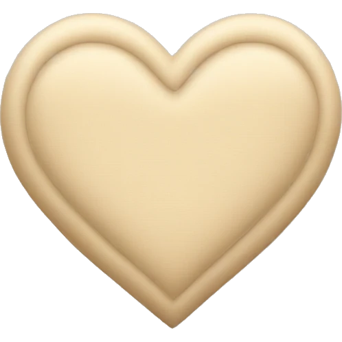 Beige heart  emoji