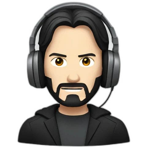 john wick with headphones emoji