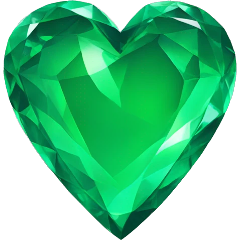 Emerald green heart emoji