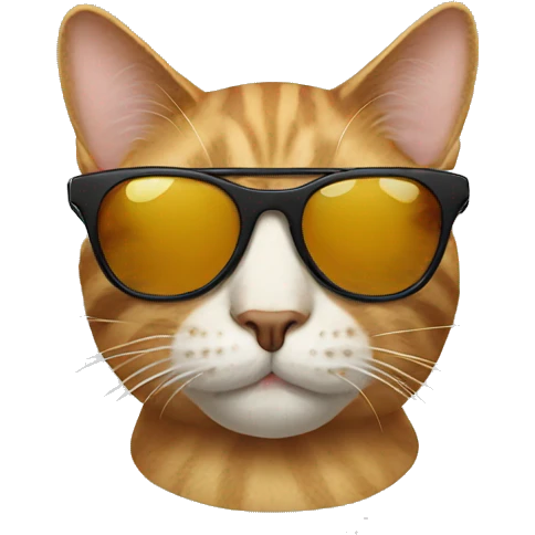 Cat with sunglasses emoji