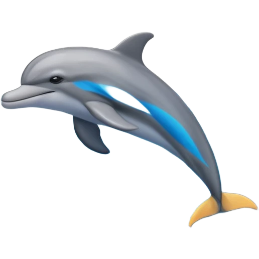 Dolphin swimming through tunnel emoji