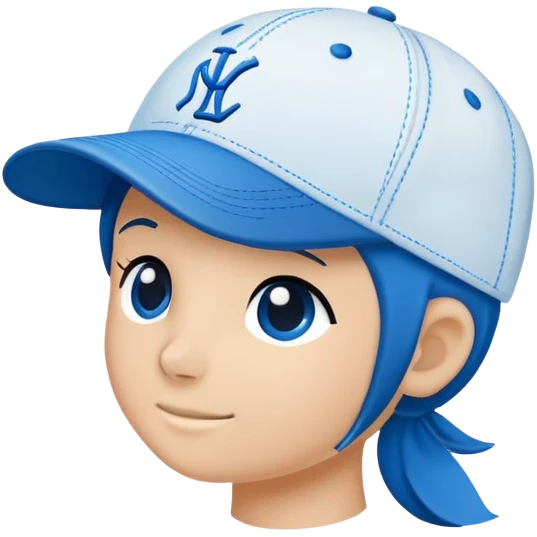 baseball cap with a simple logo on the front panel emoji