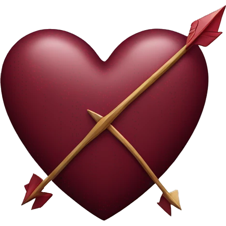 Burgundy heart with arrow emoji