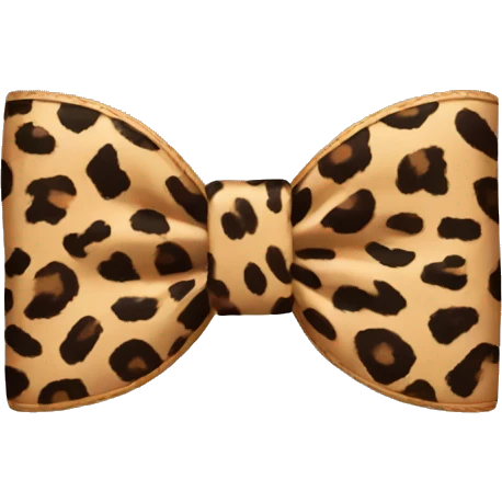 leopard print bow emoji