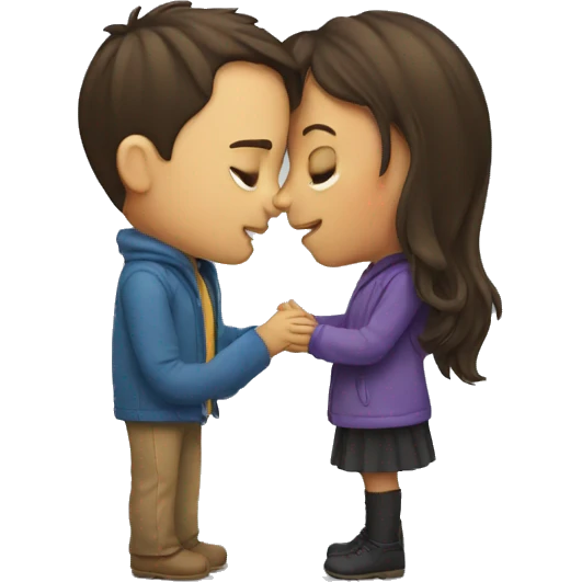 boy kiss girl emoji