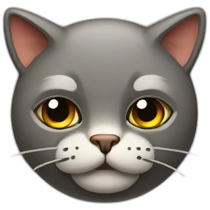 Cat head with Buffalo body emoji