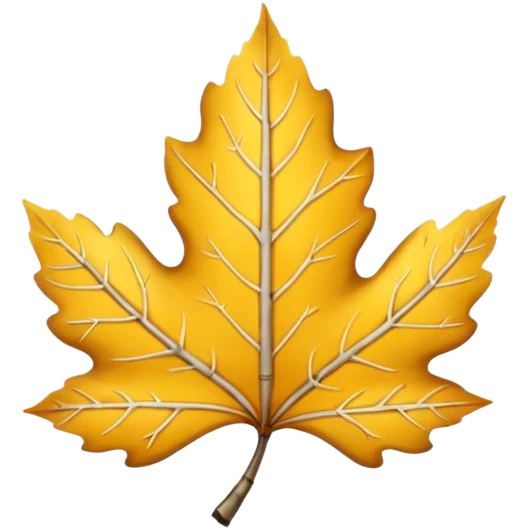 yellow round birch leaf  emoji