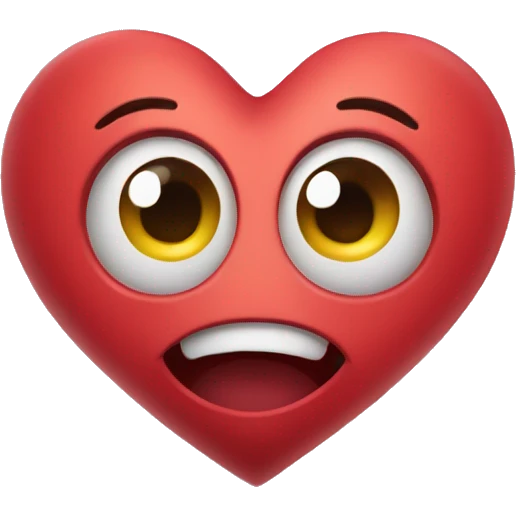 Cute heart with eyes emoji