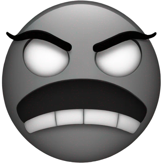 crazy face with a black fade emoji