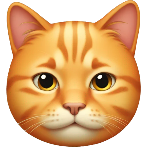 Fat orange cat emoji