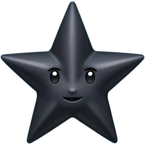 یه ستاره ی تمام مشکی emoji