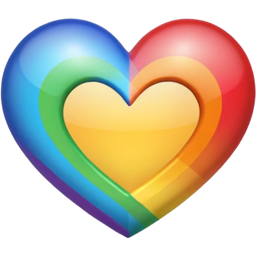heart with rainbow outline emoji