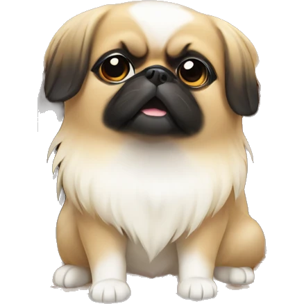 Pekinese inside a doghouse emoji
