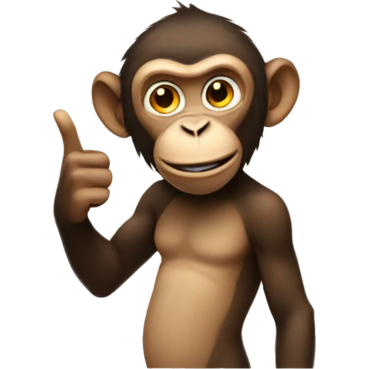 Pointing monkey emoji