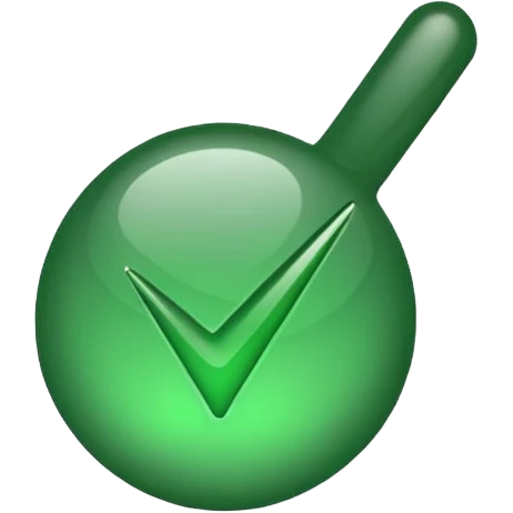 A tick sign with the background as blue emoji