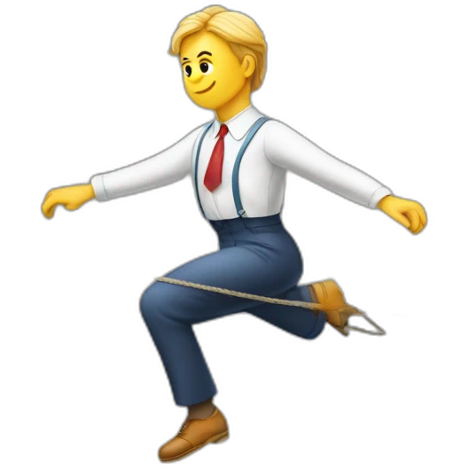 Political tightrope walker emoji