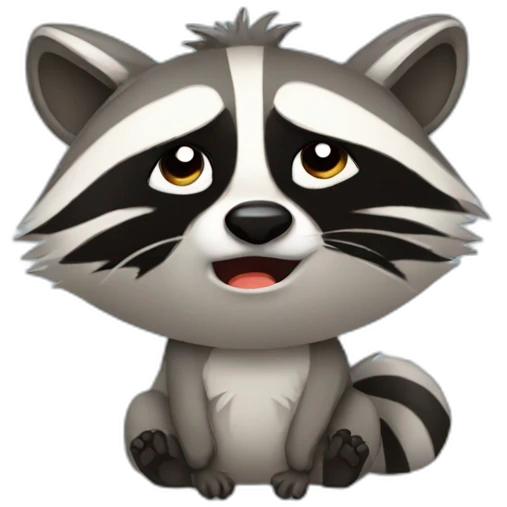 Racoon crying emoji