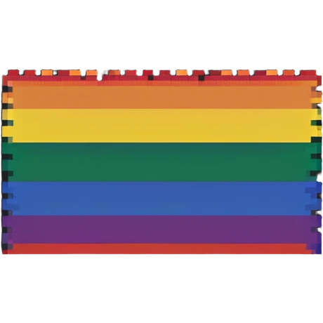 pixel art style pride flag, simple and colorful emoji