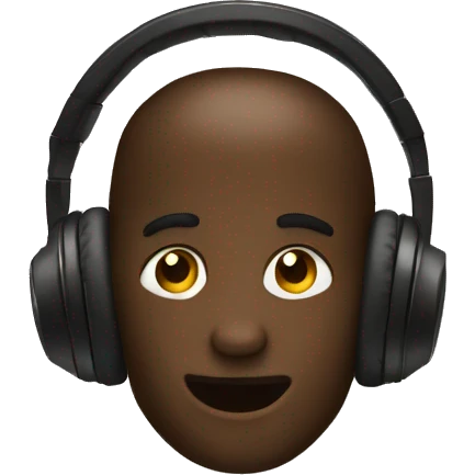 Dark brown Headphones emoji