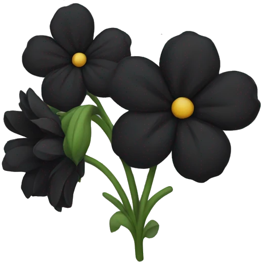 Black flowers emoji