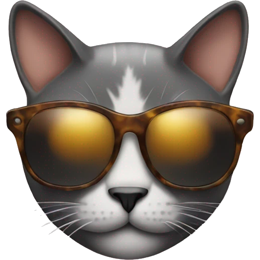 Cat with sunglasses emoji