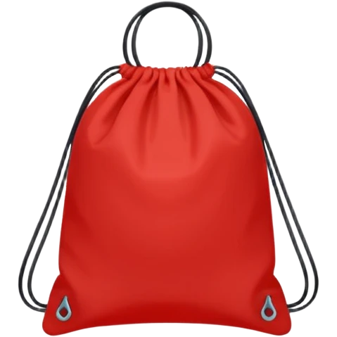 sac de sport rouge sans motif emoji