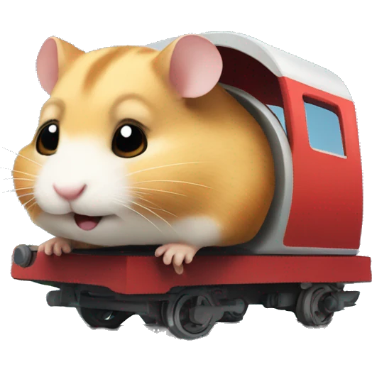 hamster on a train emoji