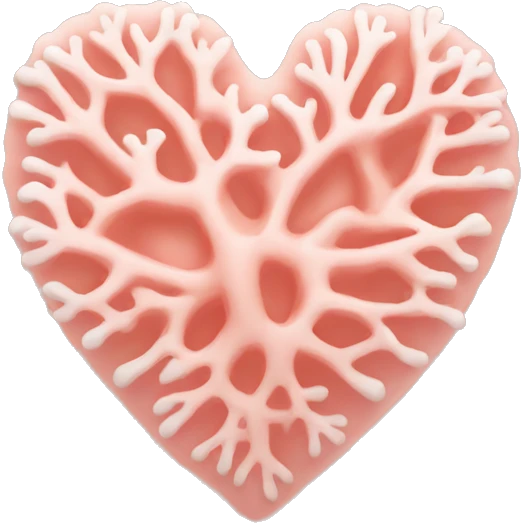 very pale coral heart shape emoji