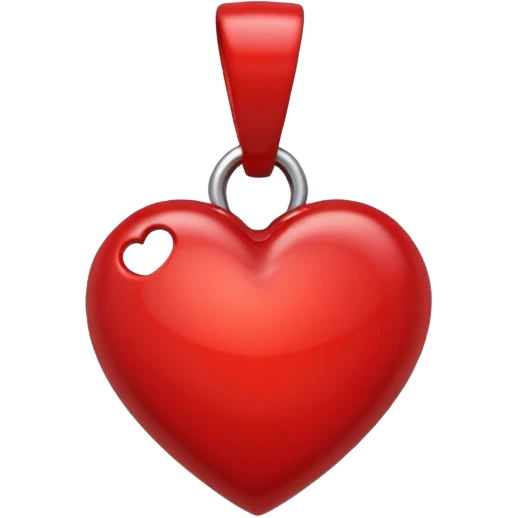 Heart charm – small red heart pendant.
 emoji