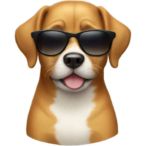 Dog wearing sunglasses emoji