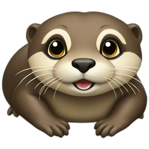 Loutre sur tortue emoji